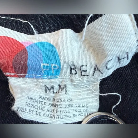 Free People Beach Wide Leg Rosebowl Jumpsuit Black Size Medium - Picture 7 of 12